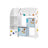 Toy and Book Organiser - Wood - White - Multi-Functional Storage Unit with Storage Boxes
