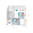 Toy and Book Organiser - Wood - White - Multi-Functional Storage Unit with Storage Boxes