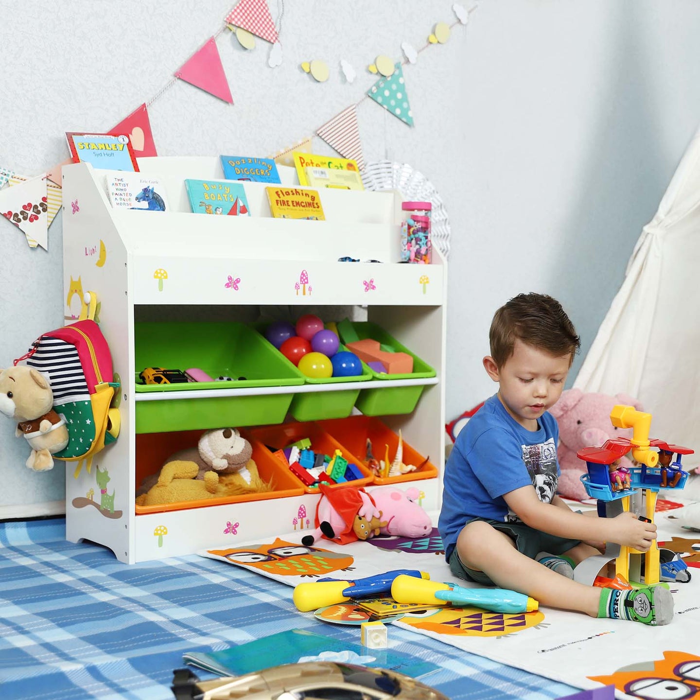 Toy and Book Organizer - Wooden