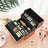 Cosmetics Case - Metal - Laser Rose Gold - Lockable Travel Organizer with Shoulder Strap