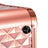 Cosmetics Case - Metal - Laser Rose Gold - Lockable Travel Organizer with Shoulder Strap