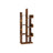 Tree-Shaped Bookshelf - Wood - Rustic Brown - 8 Storage Compartments