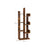 Tree-Shaped Bookshelf - Wood - Rustic Brown - 8 Storage Compartments