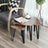 Nesting End Side Tables - Metal - Rustic Brown