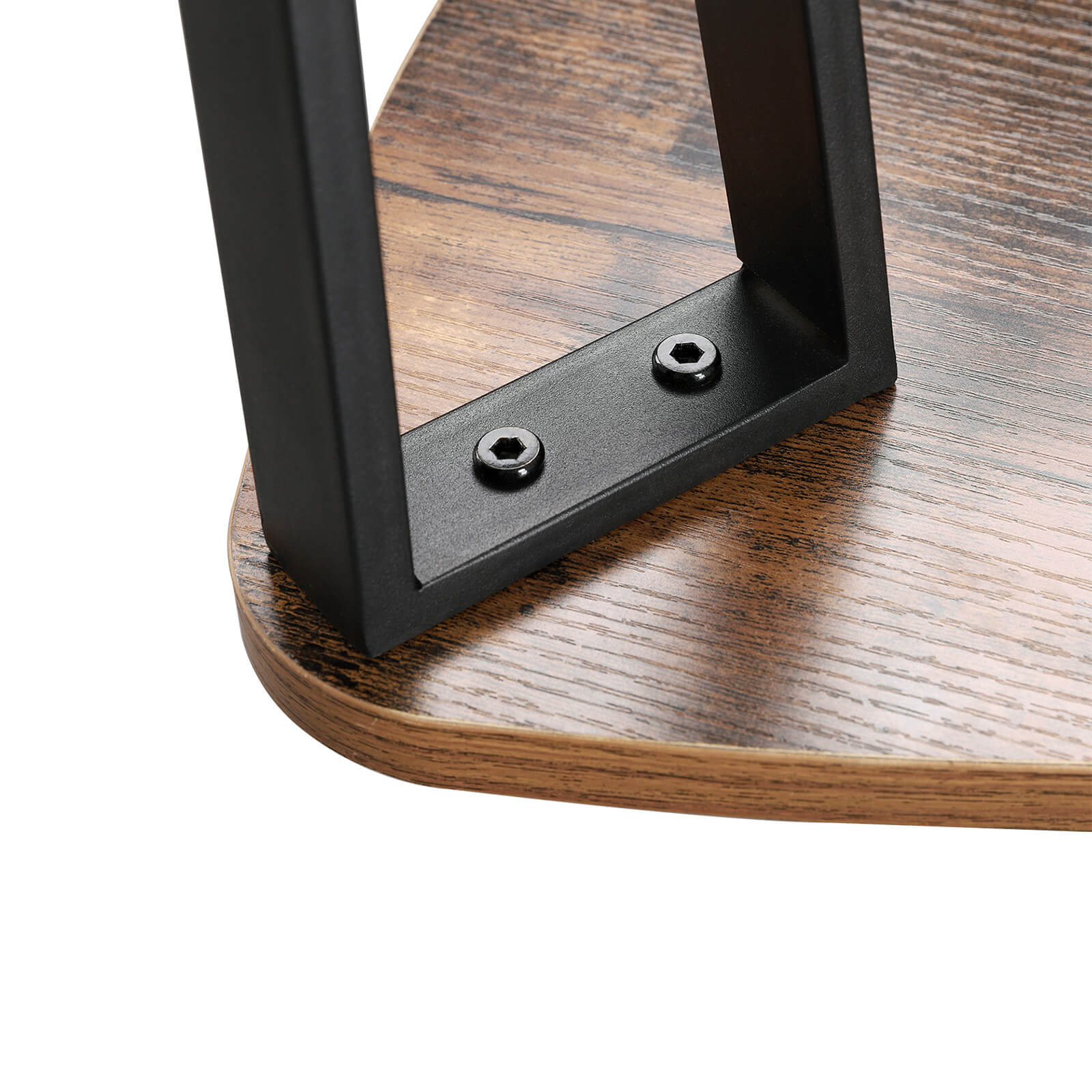 Nesting End Side Tables - Metal - Rustic Brown