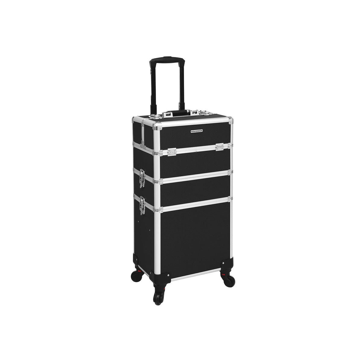 Cosmetic Trolley - Metal - Black - Lockable and Rolling with 360-Degree Casters