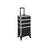 Cosmetic Trolley - Metal - Black - Lockable and Rolling with 360-Degree Casters