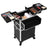 Cosmetic Trolley - Metal - Black - Lockable and Rolling with 360-Degree Casters