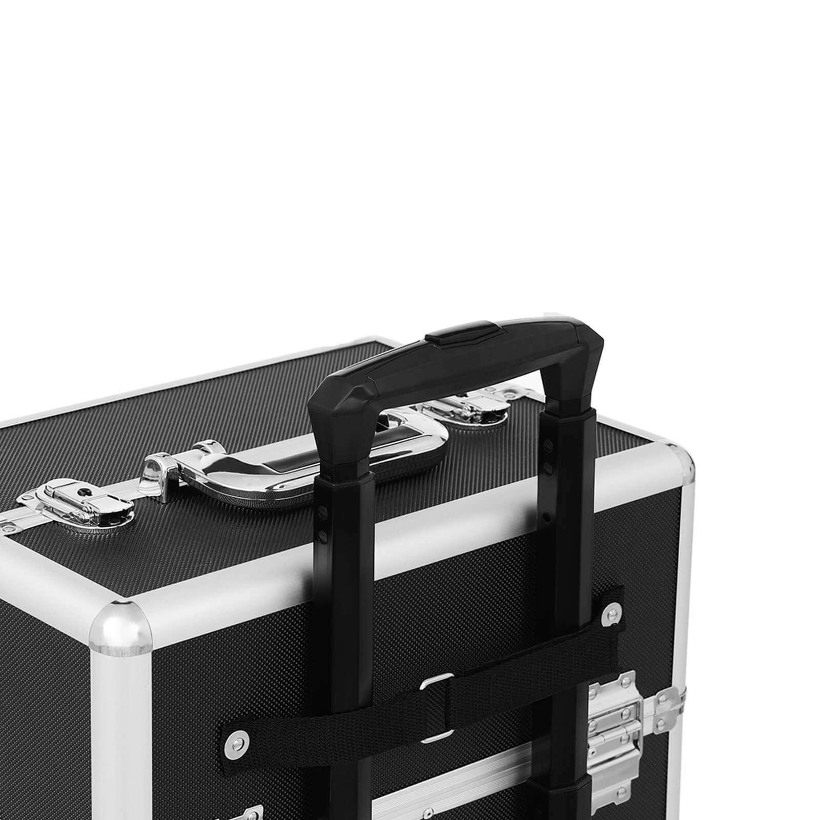 Cosmetic Trolley - Metal - Black - Lockable and Rolling with 360-Degree Casters