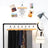 Trouser Clamp Hanger - Solid Wood - Natural - Set of 12 with 360° Rotatable Hook and Anti-slip Felt