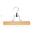 Trouser Clamp Hanger - Solid Wood - Natural - Set of 12 with 360° Rotatable Hook and Anti-slip Felt