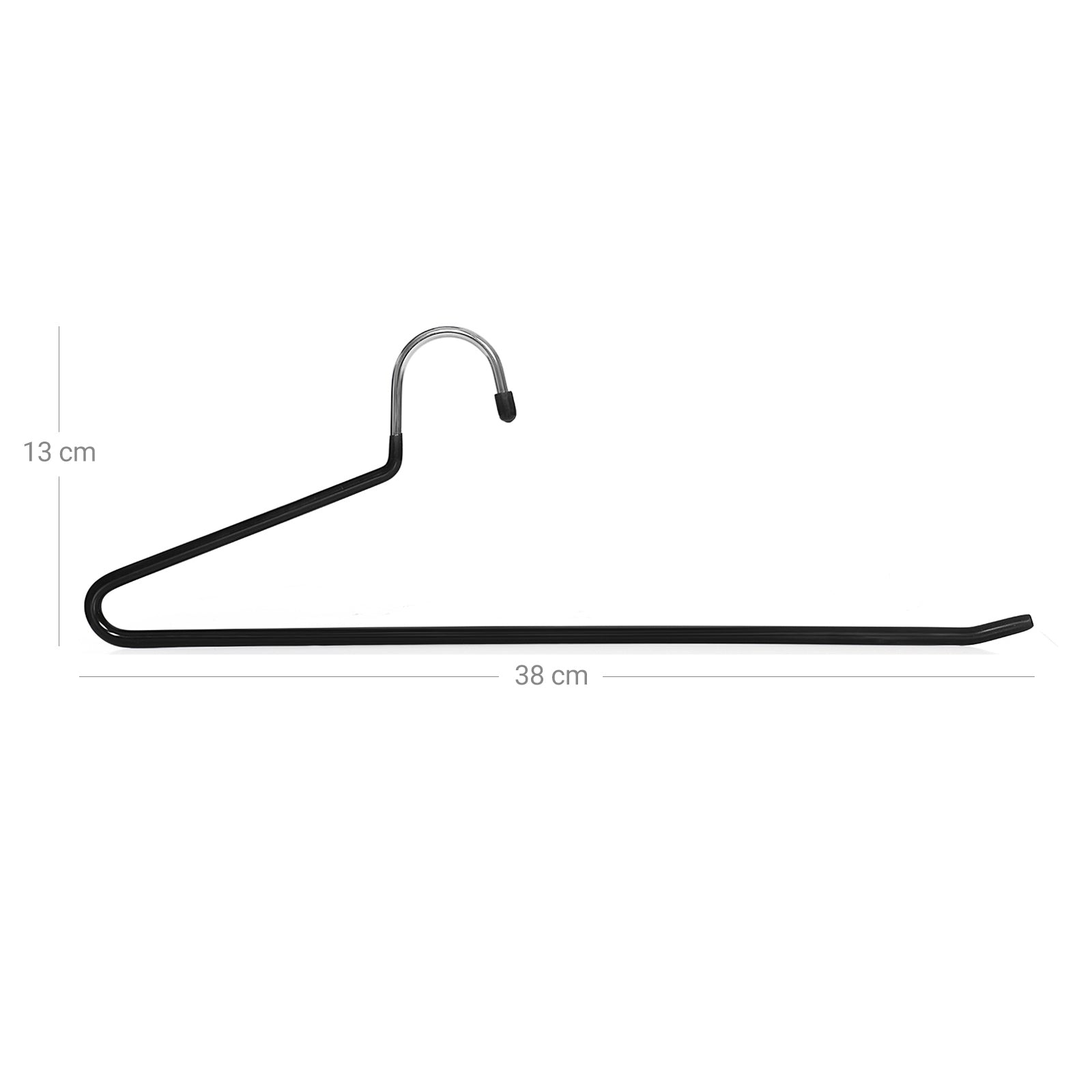 Trouser Slack Hangers - Non-slip, Set of 20 - Metal - Chrome-plated