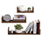 Wall-Mounted Floating Shelves - Wood - Rustic Brown - Set of 3 Vintage-Style U-Shaped Design