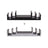 U-Shaped Floating Wall Shelves - Wood - Black - Set of 3 with 15 kg Weight Capacity