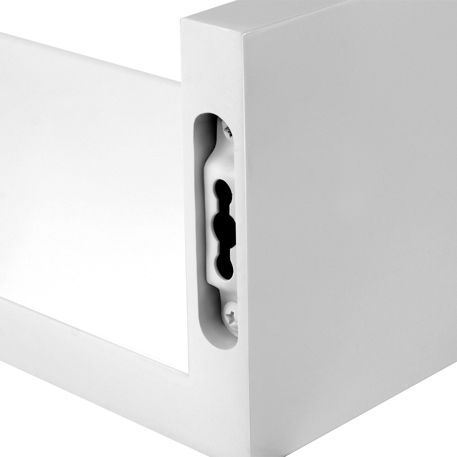 U-Shaped Floating Wall Shelves - Wood - Black - Set of 3 with 15 kg Weight Capacity