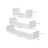 U-Shaped Floating Wall Shelves - Wood - Black - Set of 3 with 15 kg Weight Capacity