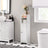 Slim Bathroom Storage Cabinet - Wood - White - Freestanding with Adjustable Shelves