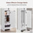Slim Bathroom Storage Cabinet - Wood - White - Freestanding with Adjustable Shelves
