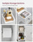 Small Bathroom Storage Cabinet - Wood - White - Adjustable Shelf with Toilet Paper Holder