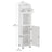 Small Bathroom Storage Cabinet - Wood - White - Adjustable Shelf with Toilet Paper Holder