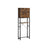 Over-The-Toilet Storage Shelf - Steel Frame - Rustic Brown and Black - Large Cabinet and Shelf