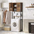 Over-The-Toilet Storage Shelf - Steel Frame - Rustic Brown and Black - Large Cabinet and Shelf