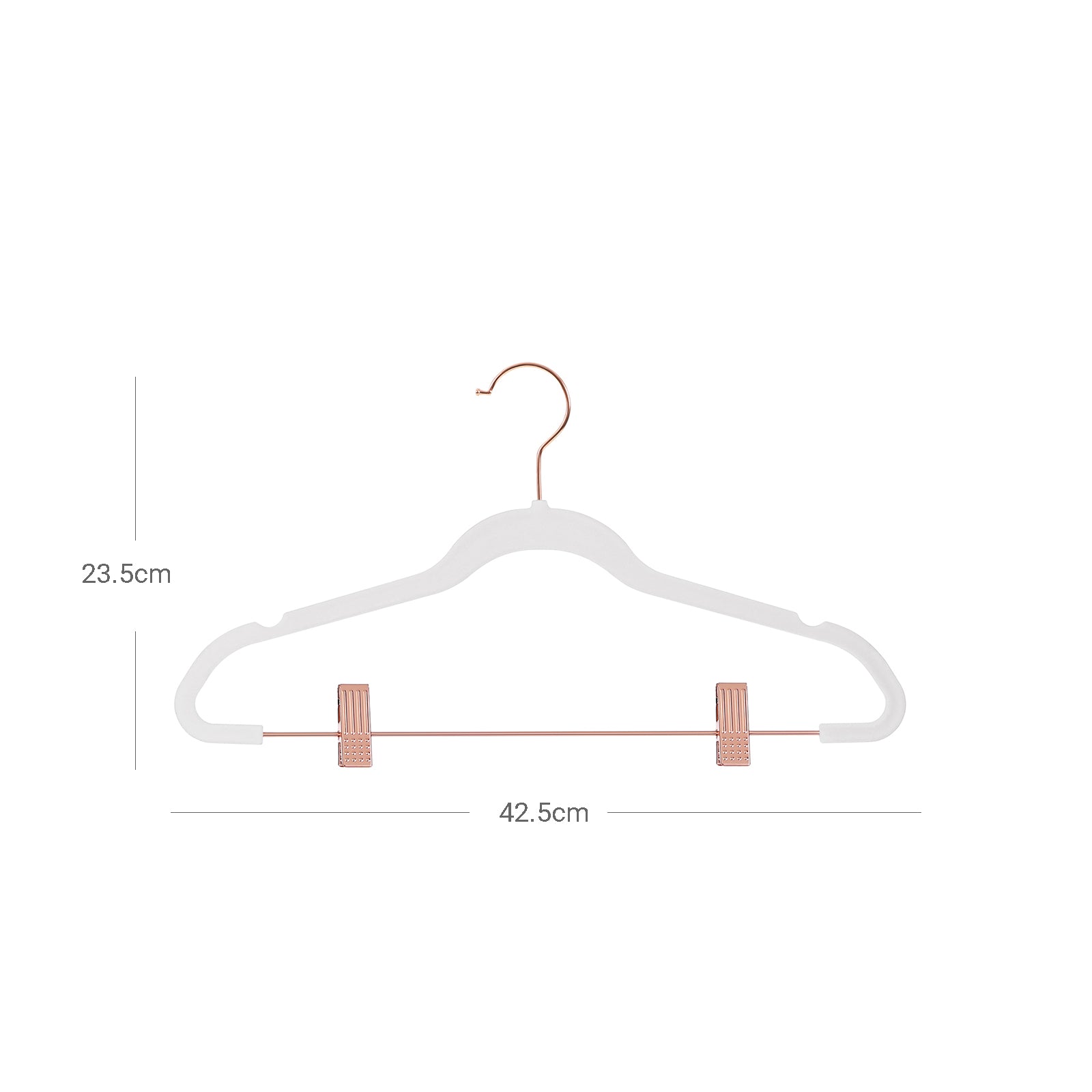 Velvet Coat Hangers - 24-Pack - White - Non-Slip