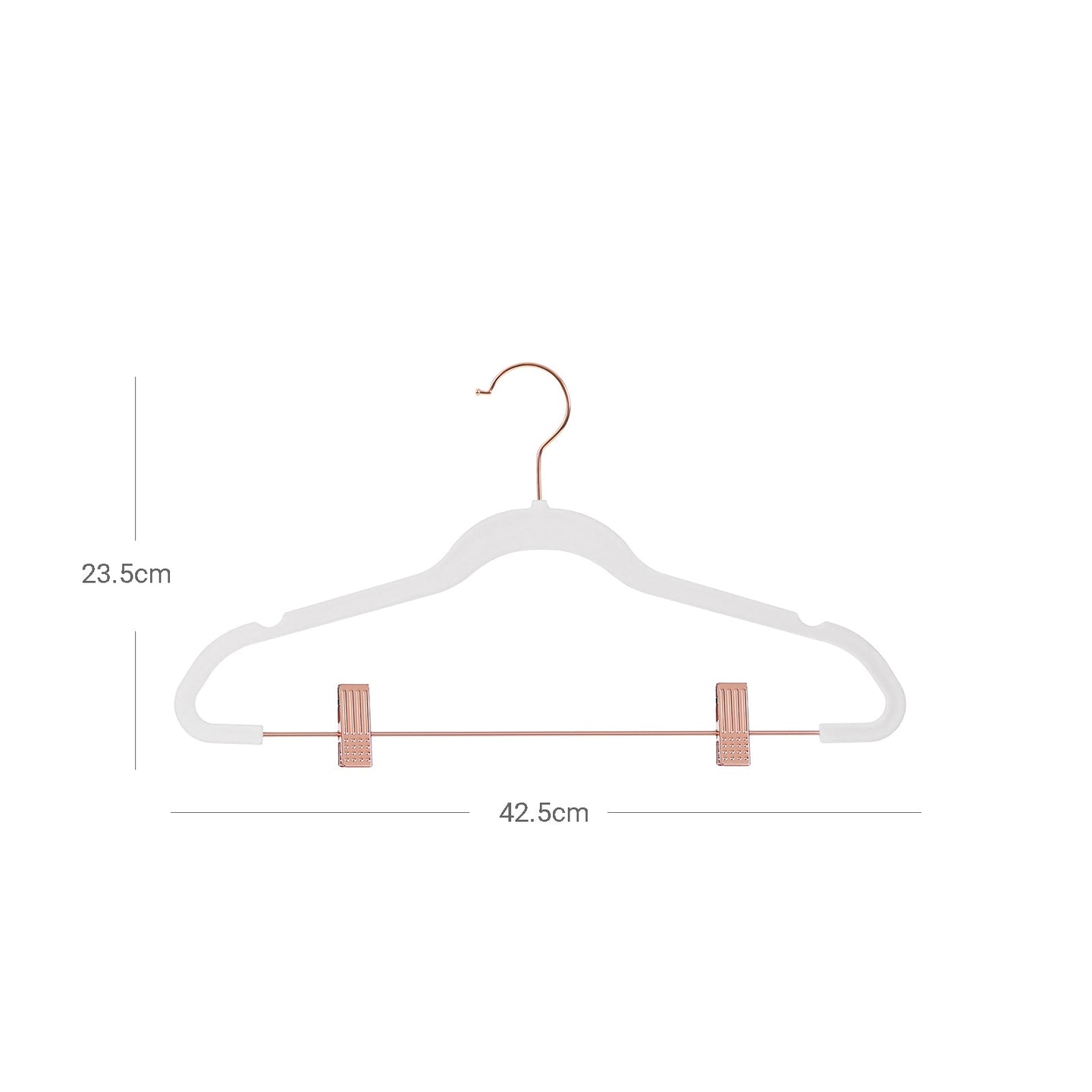 Velvet Coat Hangers - 24-Pack - White - Non-Slip
