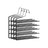 Set of 4 Non-Slip Trousers Hangers - Metal - Black