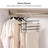 Set of 4 Non-Slip Trousers Hangers - Metal - Black