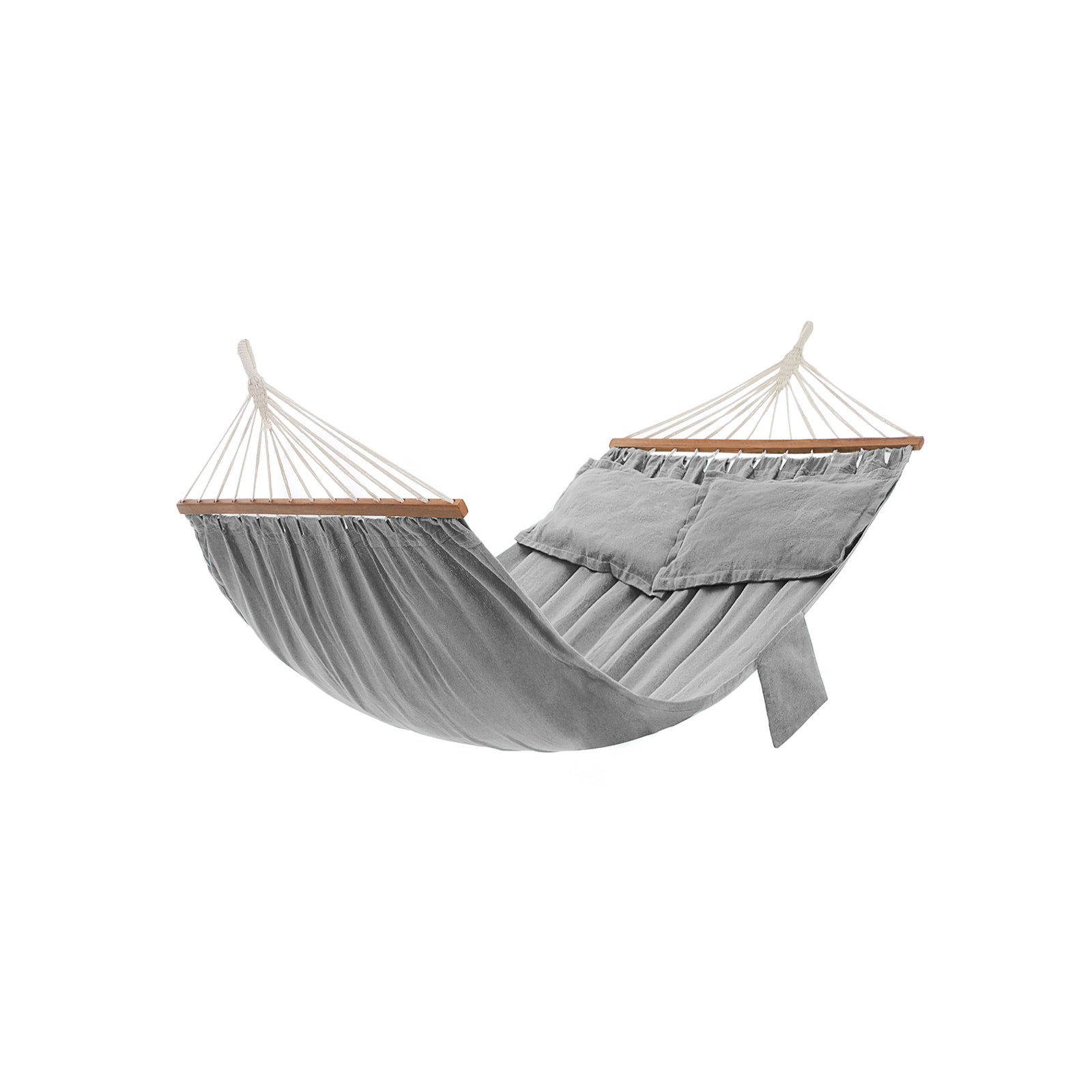 Double Hammock - Includes 2 Pillows - TC Fabric - Gray