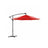 Cantilever Garden Patio Parasol - Fabric - Beige - Solar-Powered LED Lights