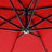 Cantilever Garden Patio Parasol - Fabric - Red - Solar-Powered LED Lights
