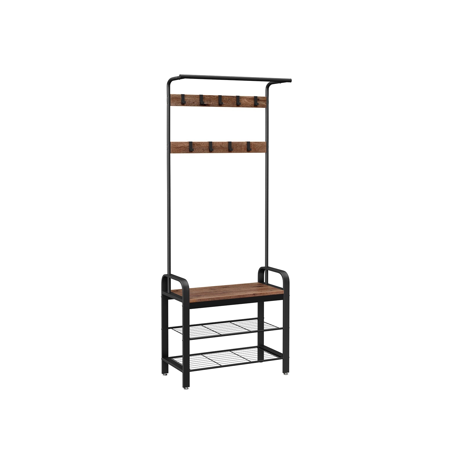 Coat Rack - Metal - Rustic Brown