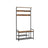 Coat Rack and Shoe Bench - Metal - Rustic Brown and Black - 9 Removable Hooks