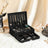 2-Tier Jewelry Case - Velvet - Black - Includes Drawer and Key