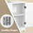 Under Sink Bathroom Cabinet - 60L - MDF - Adjustable Shelf
