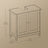 Under Sink Bathroom Cabinet - 60L - MDF - Adjustable Shelf