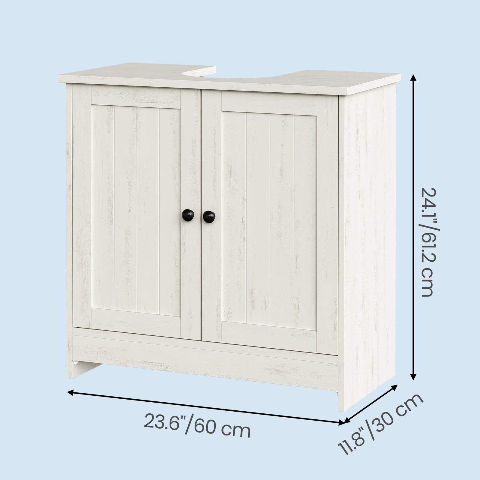 Vanity Storage Unit - 30L - Particleboard - Superfast Toolless Assembly