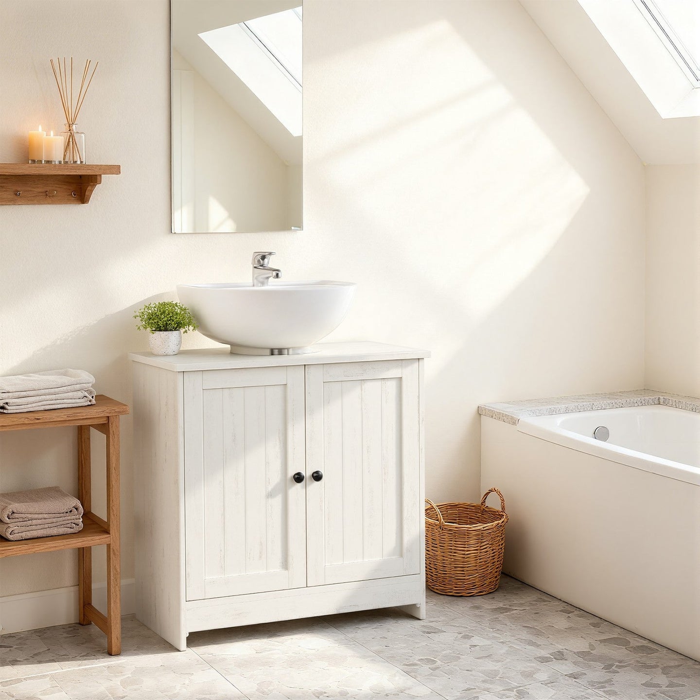Vanity Storage Unit - 30L - Particleboard - Superfast Toolless Assembly