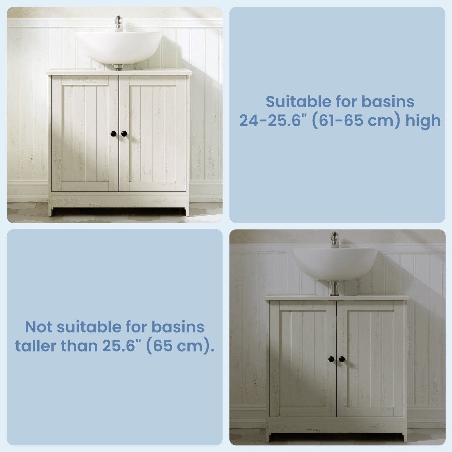 Vanity Storage Unit - 30L - Particleboard - Superfast Toolless Assembly