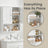 Bathroom Wall Cabinet - 60L - MDF - Adjustable Shelf