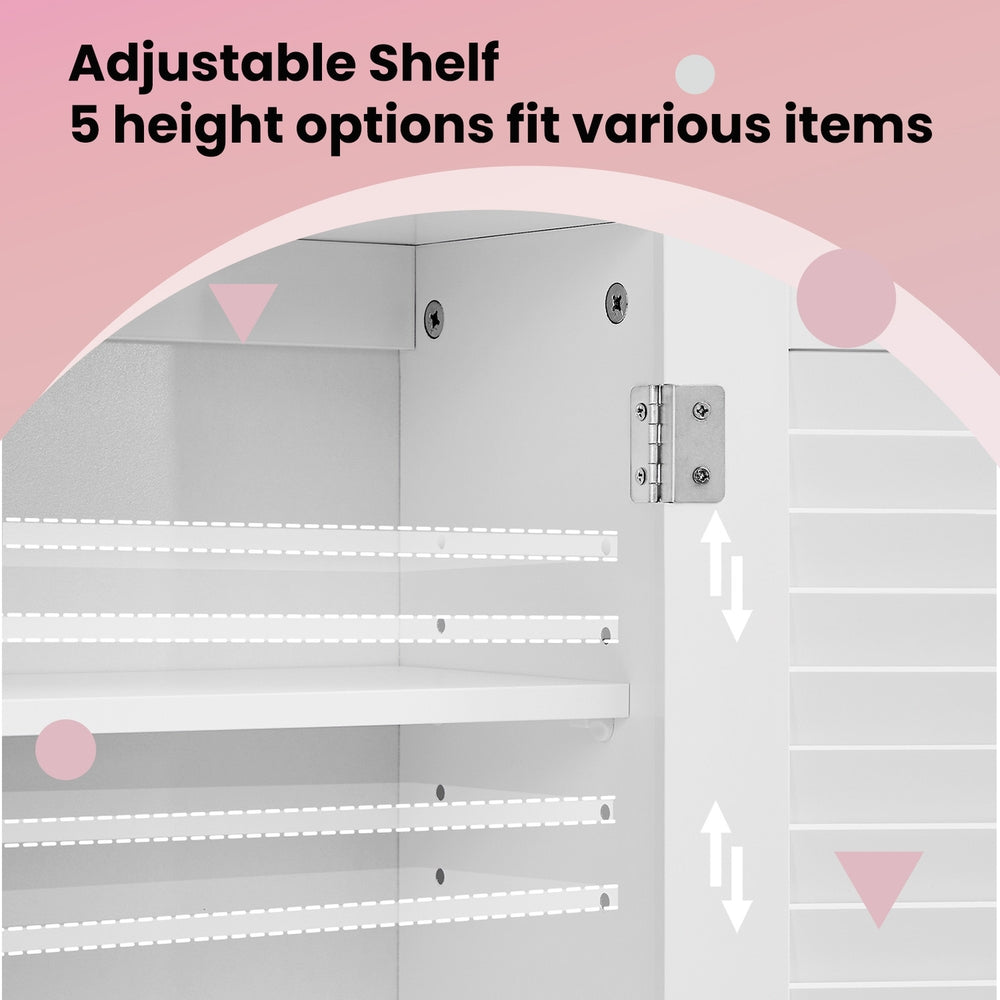 Bathroom Wall Cabinet - 60L - MDF - Adjustable Shelf