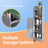 Narrow Bathroom Storage Cabinet - Wood - Dove Grey - Freestanding with Adjustable Shelves