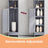Narrow Bathroom Storage Cabinet - Wood - Dove Grey - Freestanding with Adjustable Shelves
