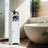 Narrow Bathroom Storage Cabinet - Wood - Dove Grey - Adjustable Shelves