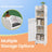Narrow Bathroom Storage Cabinet - Wood - Dove Grey - Adjustable Shelves