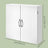 Wall-Mounted Bathroom Storage Cabinet - Wood - Cloud White - Adjustable Shelves