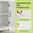 Bathroom Floor Cabinet - 80L - MDF - Freestanding
