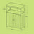 Bathroom Floor Cabinet - 80L - MDF - Freestanding